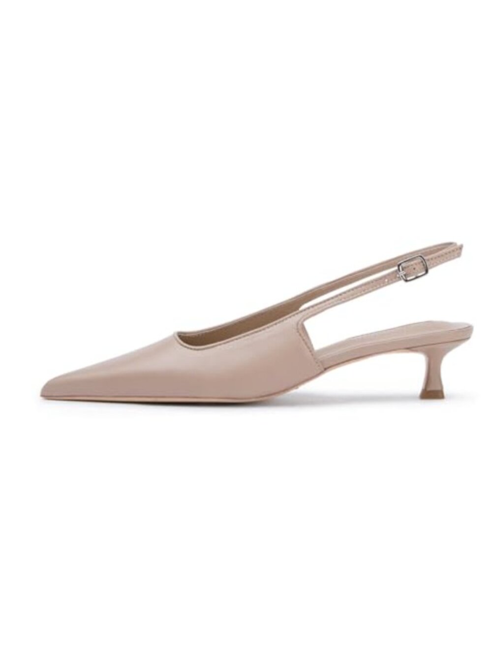 Women's Slingback Kitten Heels Closed Pointed Toe Low Heel Office Dress Shoes